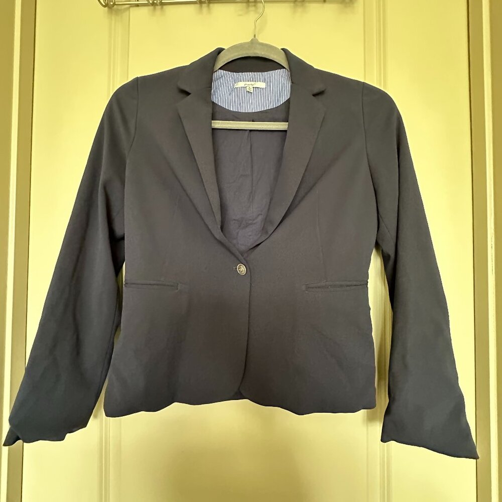 Papaya Blazer, L, Female, Dark Navy